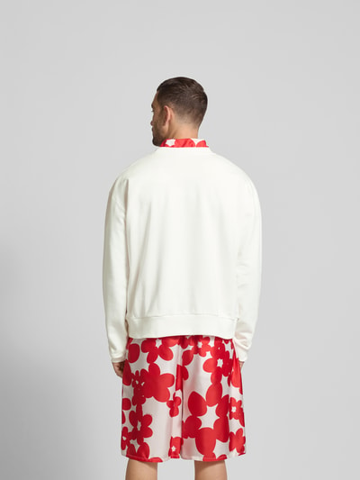 Marni Oversized Sweatshirt mit Label-Detail Offwhite 5