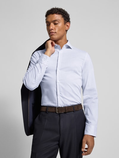 SEIDENSTICKER Slim fit zakelijk overhemd met kentkraag Koningsblauw - 3