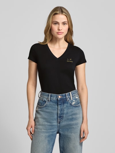 ARMANI EXCHANGE T-shirt met labelstitching Zwart - 4