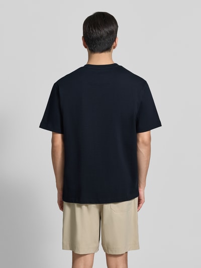 BOSS Green męski t-shirt o kroju regular fit z czystej bawełny model 'TEE 10' Ciemnoniebieski 5