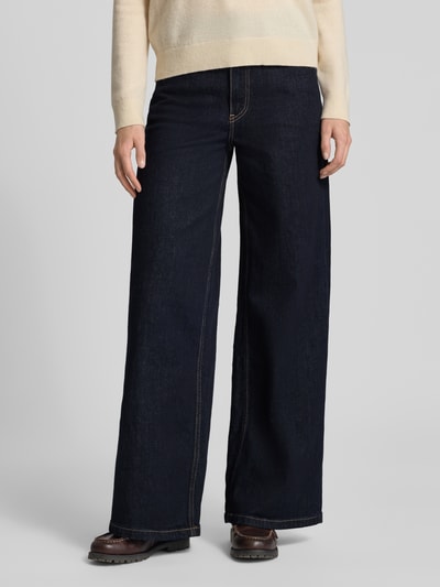 Tommy Hilfiger Jeansy z szeroką nogawką z mieszanki bawełny Ciemnoniebieski 4