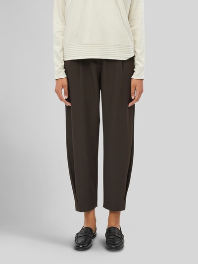 s.Oliver BLACK LABEL Weite Bundfaltenhose Dunkelbraun 3