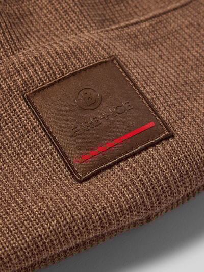 FIRE + ICE Strickmütze aus Schurwoll-Mix Modell 'TAREK' Hellbraun 2