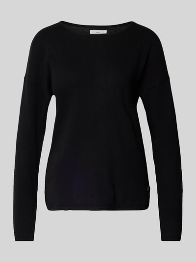 Fynch-Hatton Sweter z dzianiny z czystego kaszmiru z okrągłym dekoltem Czarny 2