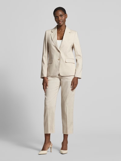 DRYKORN Blazer aus Leinen-Mix mit Pattentaschen Modell 'BUNDREY' Sand Melange 1