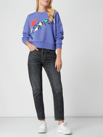 Esprit THROWBACK - Cropped Sweatshirt mit Logo-Print  Lila 1