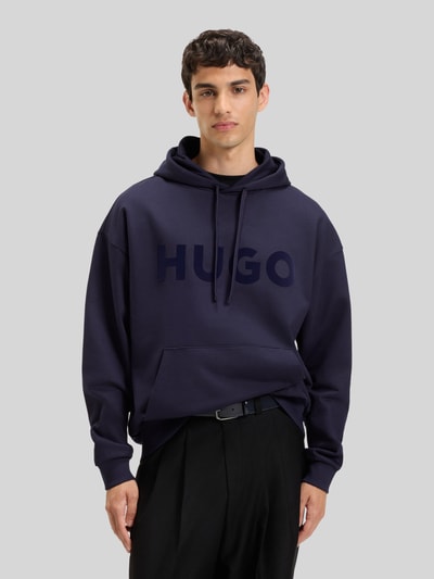 HUGO Oversized hoodie van puur katoen, model 'DITCHLE' Koningsblauw - 4