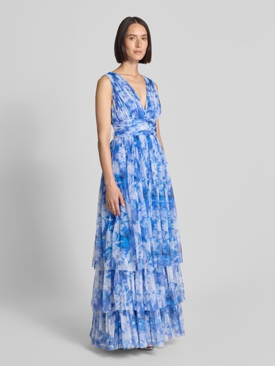 LACE & BEADS Cocktailkleid im Stufen-Look Blau 4
