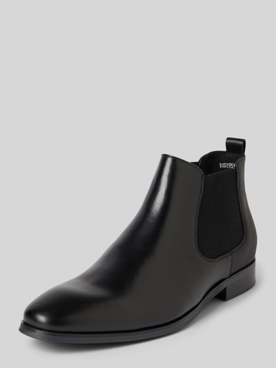 DIGEL Chelsea boots van leer met treklus, model 'Stetson' Zwart - 1