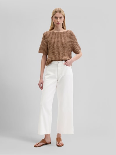 Marc O'Polo Cropped Fit Culotte aus Baumwoll-Mix  Weiss 1