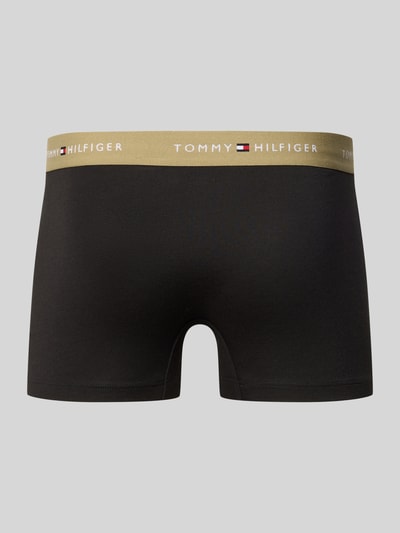 Tommy Hilfiger Pants aus Baumwoll-Mix mit Logo-Schriftzug im 3er-Pack Black 3