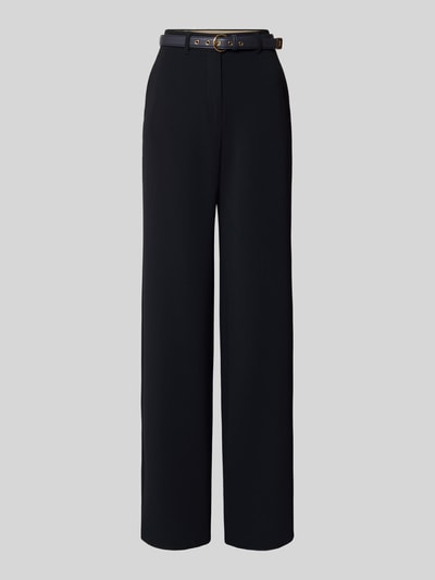 Produktfoto, Regular Fit Weite Hose mit Gürtel Modell 'TAMICO' von Max Mara Studio, Optik: Unifarben, Webware, Label-Stitching, Gürtelschlaufen, Schiebehaken-Verschluss, Gesäßtaschen, seitliche Eingrifftaschen