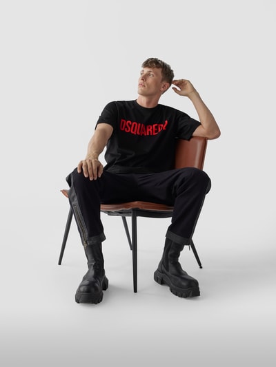 Dsquared2 T-Shirt mit Label-Print Schwarz 6