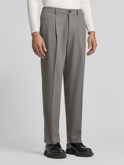 Selected Bundfaltenhose aus Wolle mit Bügelfalte Dunkelgrau 3