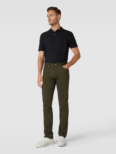 Christian Berg Men Hose im 5-Pocket-Design Oliv 1