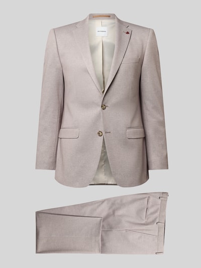 Produktfoto, Regular Fit Anzug mit Reverskragen und Bügelfalte von Roy Robson in Beige, Material-Mix mit Baumwoll-Anteil, feine Textur