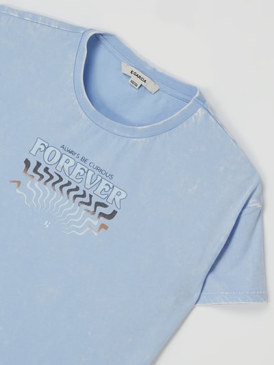 Garcia Kort T-shirt met tekst  Lichtblauw - 2
