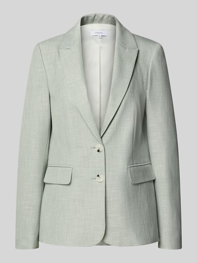 Produktfoto, Regular Fit Blazer aus Viskose-Mix mit Reverskragen von Comma, elastischer Viskose-Mix, 2-Knopfleiste, Pattentaschen, hellgrün
