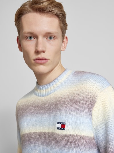 Tommy Jeans Strickpullover mit Label-Stitching Offwhite 3