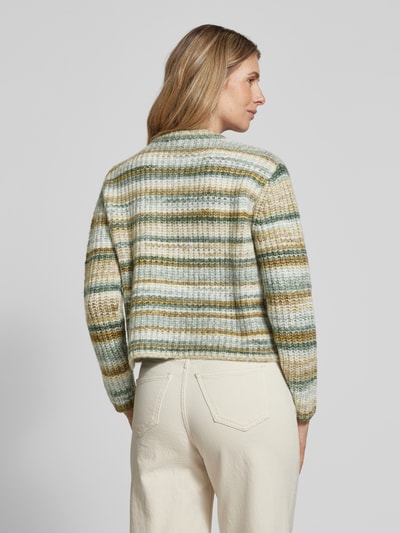 Mango Strickpullover mit gerippten Abschlüssen Petrol 5