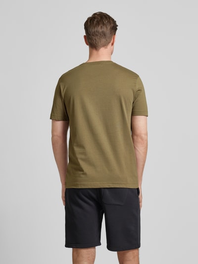 Gant Regular Fit T-Shirt in Melange-Optik Oliv 5