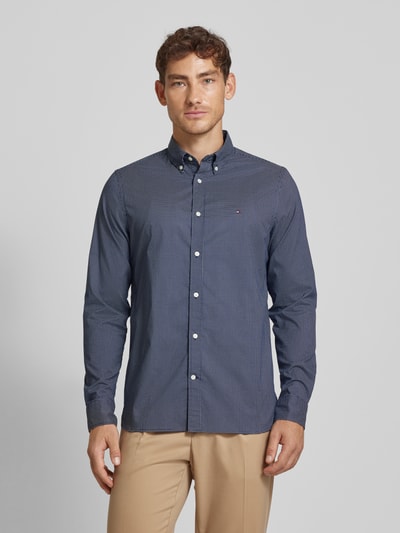 Tommy Hilfiger Koszula casualowa o kroju slim fit z kołnierzykiem typu button down Szaroniebieski 4