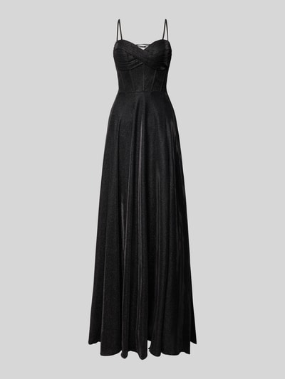 LUXUAR FASHION Sukienka wieczorowa z dekoltem w kształcie serca Czarny 2