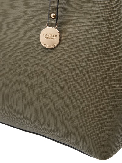 L.Credi Torba shopper z zawieszką z logo  Khaki 3