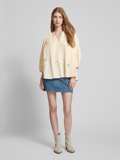 Oilily Blouse met motiefstitching, model 'BEATON' Beige - 1