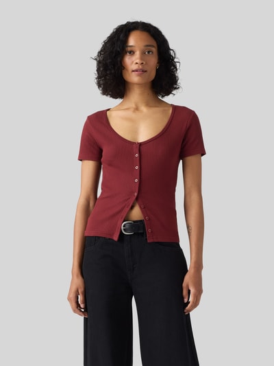 Levi's® Slim fit t-shirt van katoenmix Donkerrood - 4