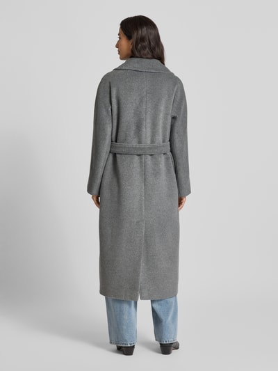 Weekend Max Mara Regular fit lange wollen jas met alpaca en mohair, model 'TEMPERA' Donkergrijs - 5