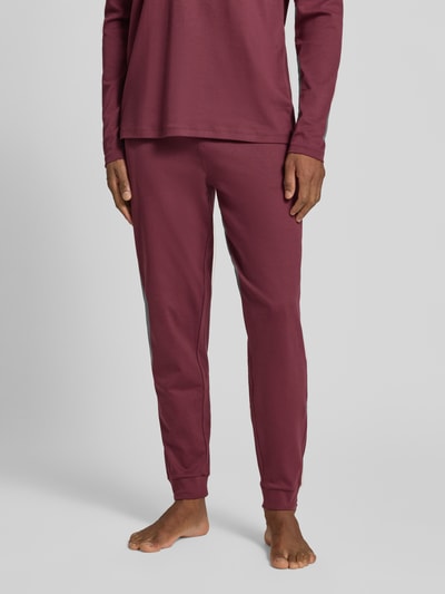 Christian Berg Men Lounge-Hose mit elastischem Bund und Eingrifftaschen Pflaume 4