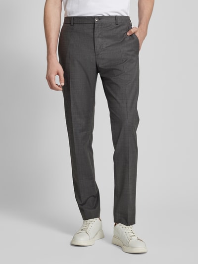 CK Calvin Klein Slim fit broek met persplooien Middengrijs - 4