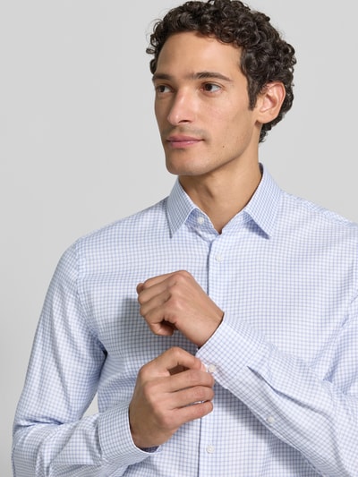 Jake*s Slim Fit Businesshemd aus reiner Baumwolle Hellblau 3