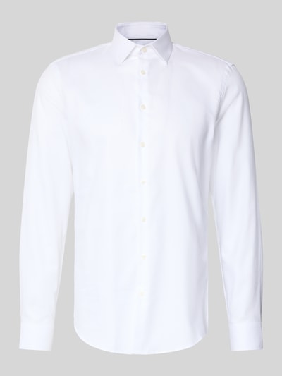 Jake*s Slim Fit Business-Hemd mit Knopfleiste Weiss 2