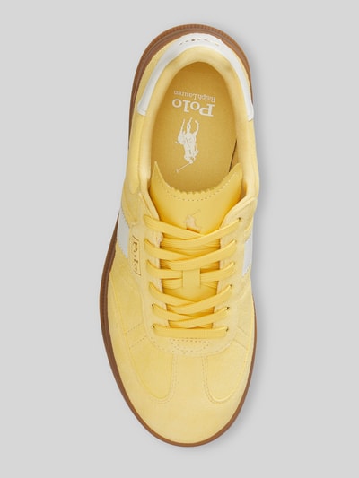 Polo Ralph Lauren Sneaker aus echtem Rindsleder Modell 'AERA' Hellgelb 3