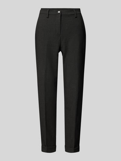 MAC High waist broek met knoopsluiting Antraciet - 2