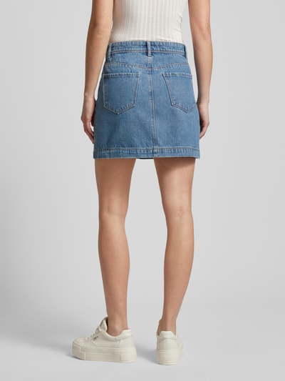 Only High Waist Jeansrock mit Ziernähten Modell 'MARIANA' Jeansblau 5