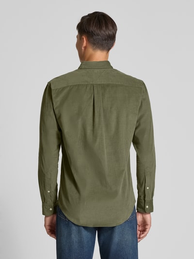 Tommy Hilfiger Regular Fit Cord-Hemd aus reiner Baumwolle Oliv 5
