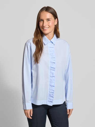 Christian Berg Woman Regular Fit Bluse mit Rüschen Blau 4