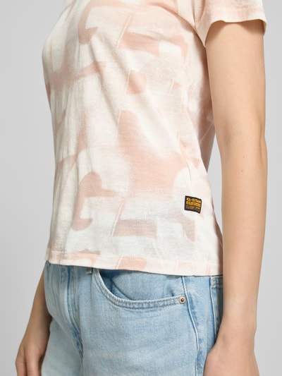 G-Star Raw T-shirt met ronde hals en labeldetail Lichtroze - 3