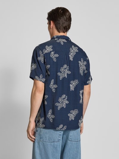 Forét Vrijetijdsoverhemd met knoopsluiting, model 'LEO' Marineblauw - 5