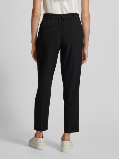 Zero Straight leg stoffen broek met bandplooien Zwart - 5