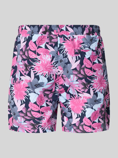 HUGO Regular Fit Badeshorts mit Allover-Muster Modell 'CALALA' Pink 3