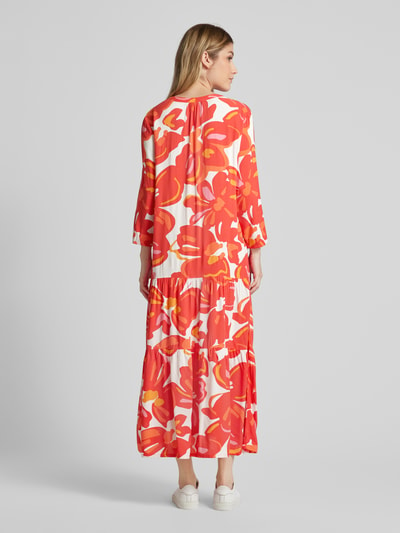 Betty Barclay Maxi-jurk van viscose met bloemenmotief Rood - 5