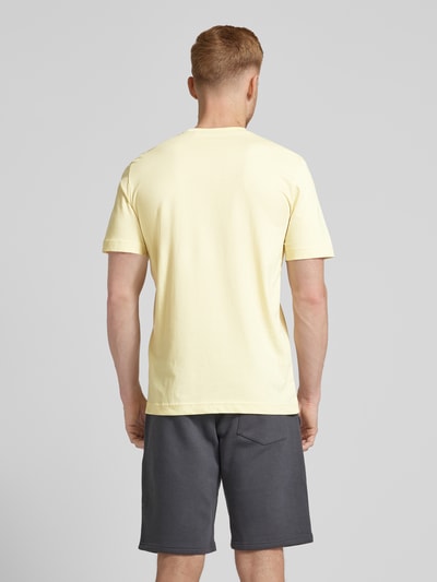 Tom Tailor T-Shirt mit Label-Print Hellgelb 5