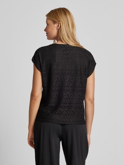 Vero Moda T-Shirt mit Lochmuster Modell 'MAYA' Black 5