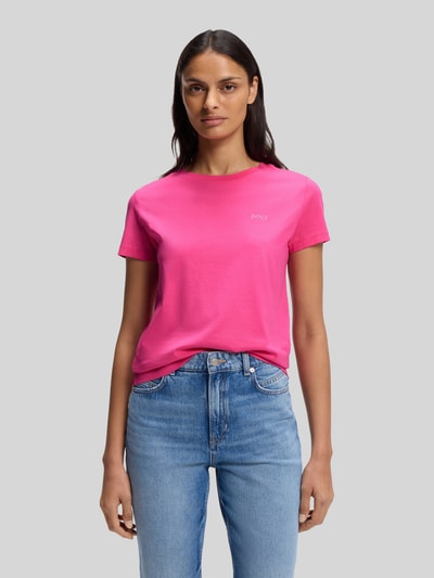 BOSS Orange Regular Fit T-Shirt aus reiner Baumwolle Modell 'ESOGO' Pink 4