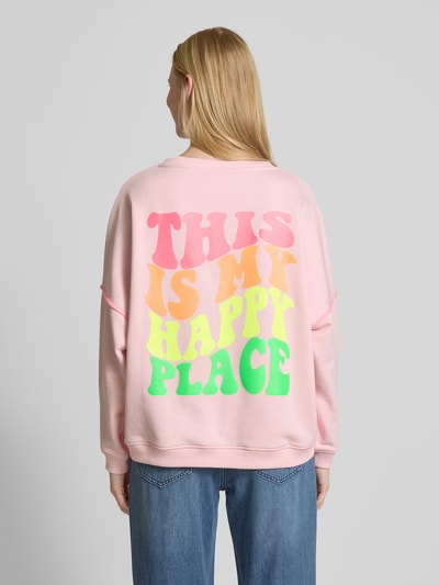 miss goodlife Oversized Sweatshirt mit gerippten Abschlüssen Rosa 5
