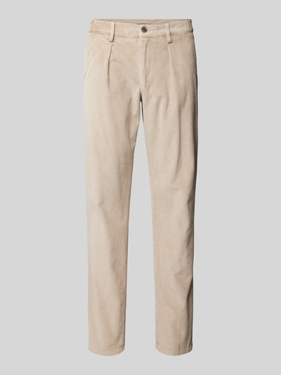 Profuomo Corduroy broek met paspelzak aan de achterkant Offwhite - 2